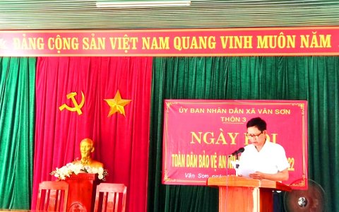 Xã Vân Sơn: Tổ chức Ngày hội toàn dân bảo vệ An ninh Tổ quốc 